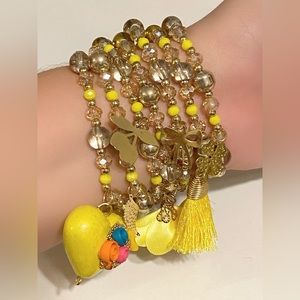 Multi yellow bracelet set